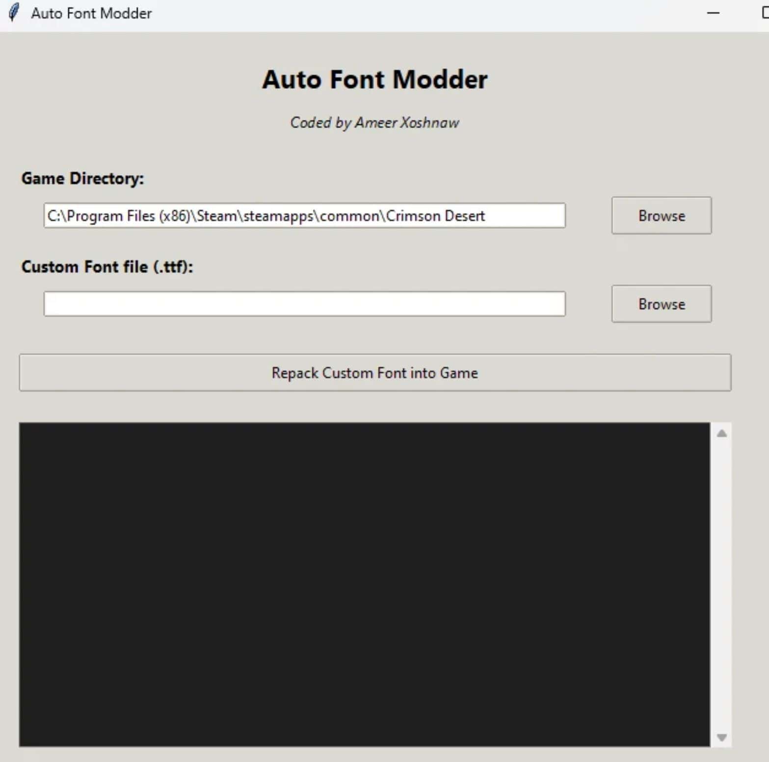 Crimson Desert Auto Font Modder v1.0