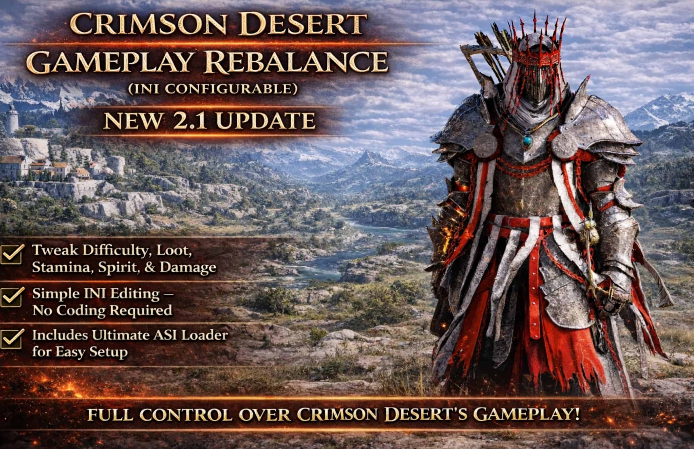 Crimson Desert Gameplay Rebalance (INI Configurable) v2.2