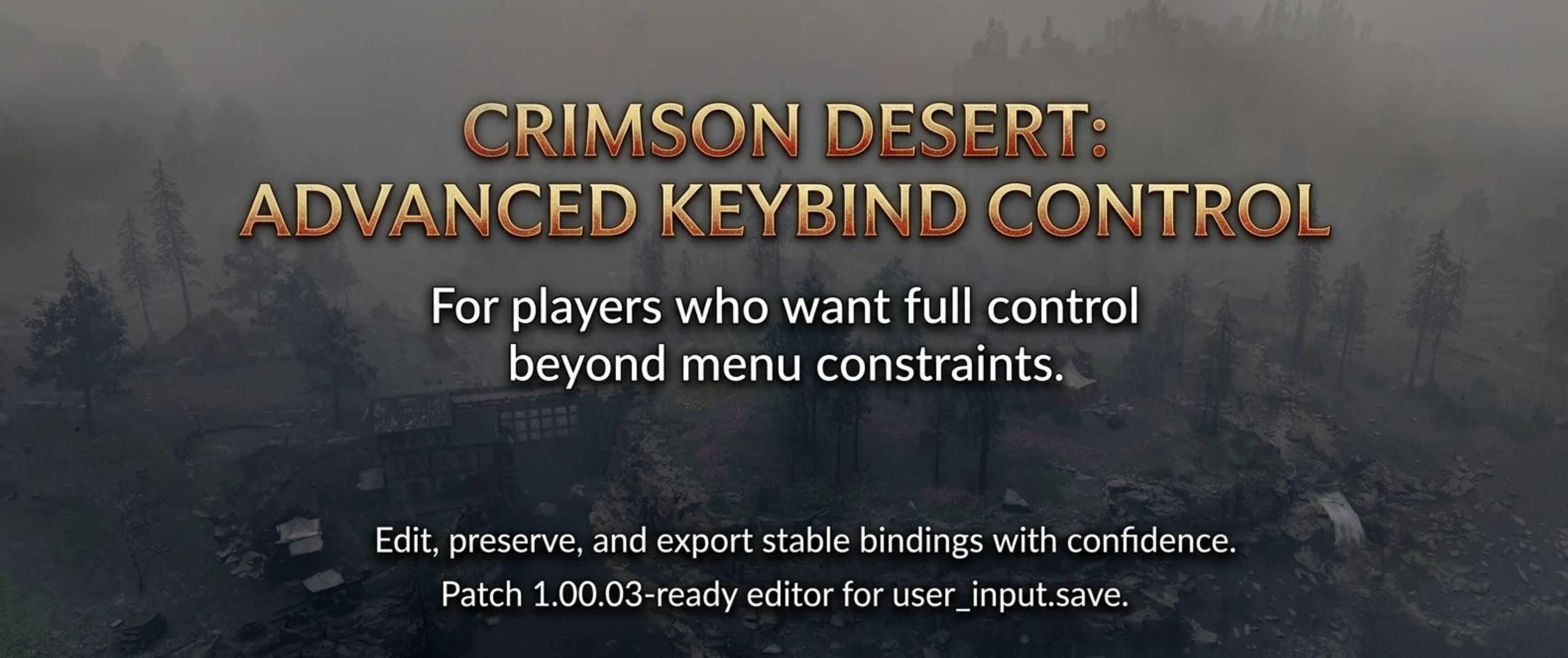 Crimson Desert Keybind Manager (user_input.save Editor) v1.00.03