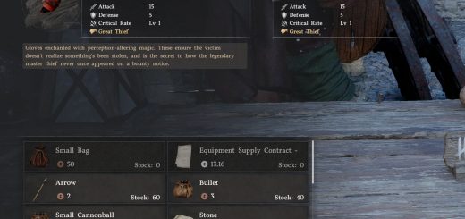 Shop Sell Thief gloves v1.0