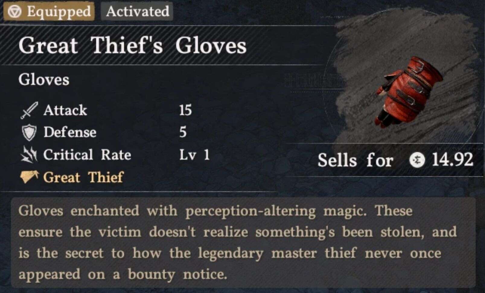 True Thief Gloves – No Cooldown v1.0
