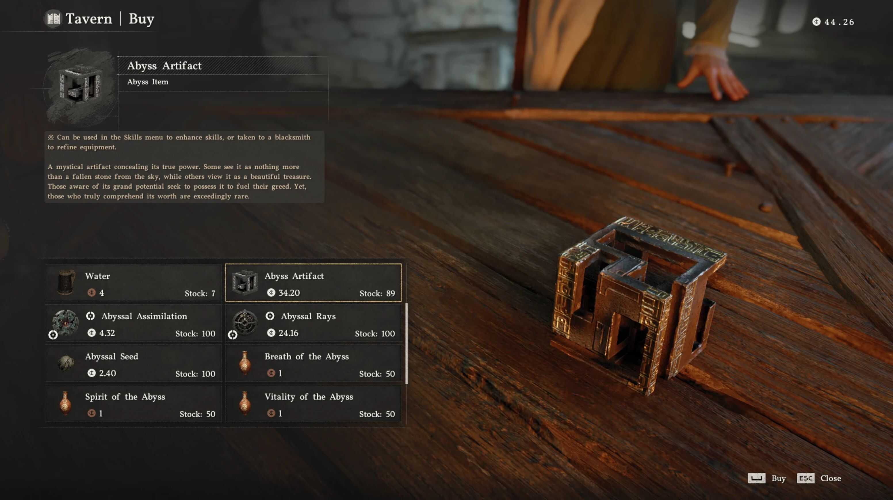 ABYSS ITEMS in Tavern SHOP v1.0