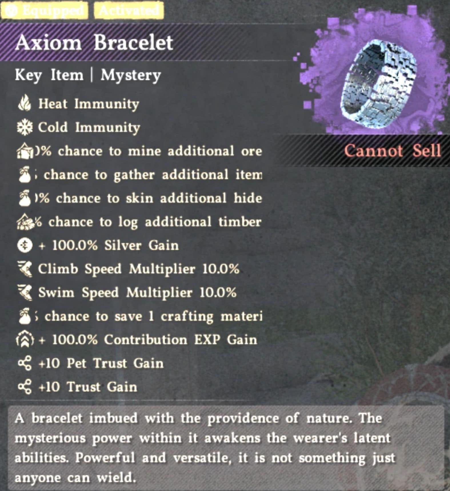 Axiom Bracelet Buff v0.1