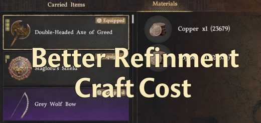 Better Refinement Craft Cost v1.0