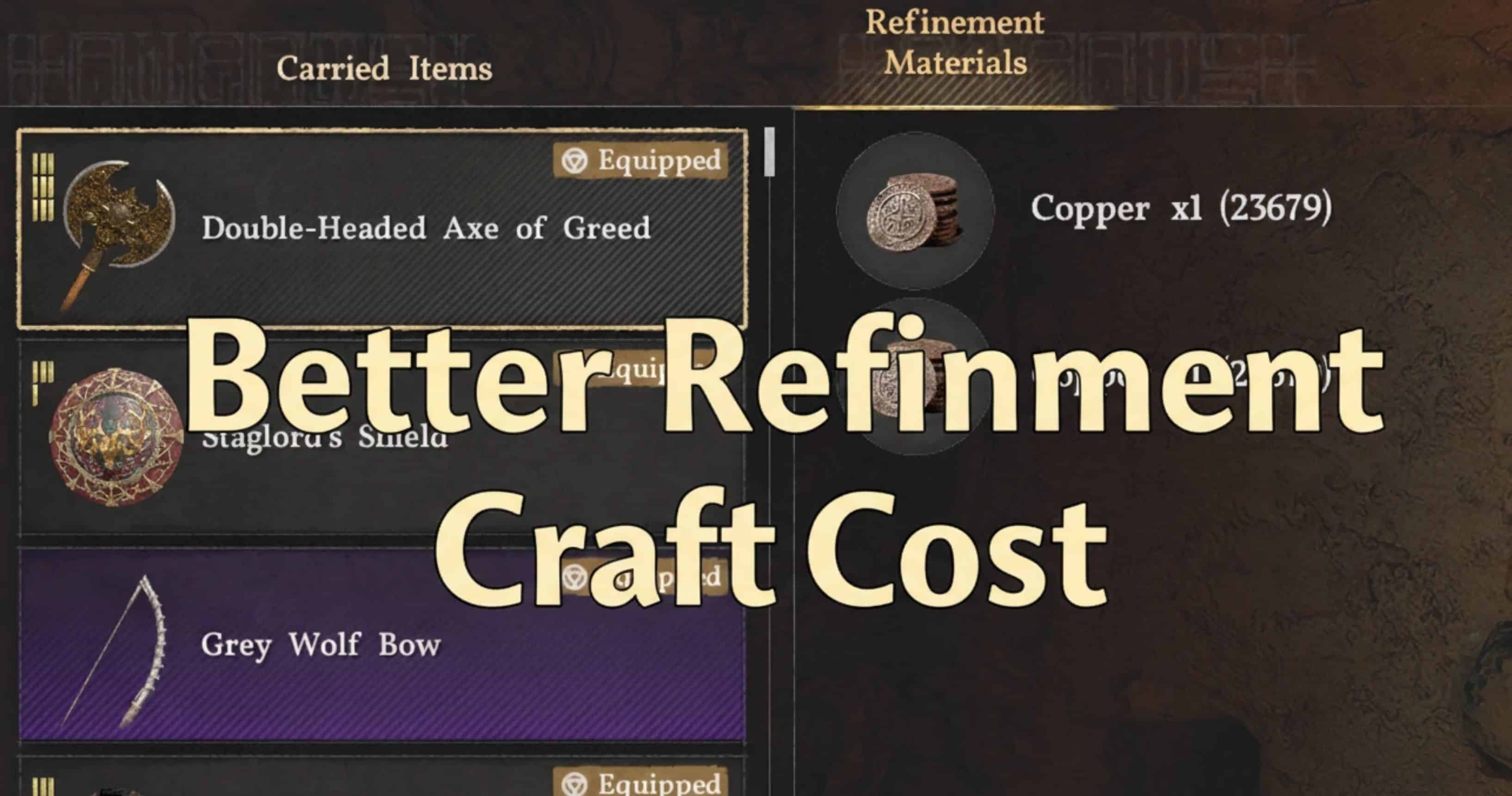Better Refinement Craft Cost v1.0