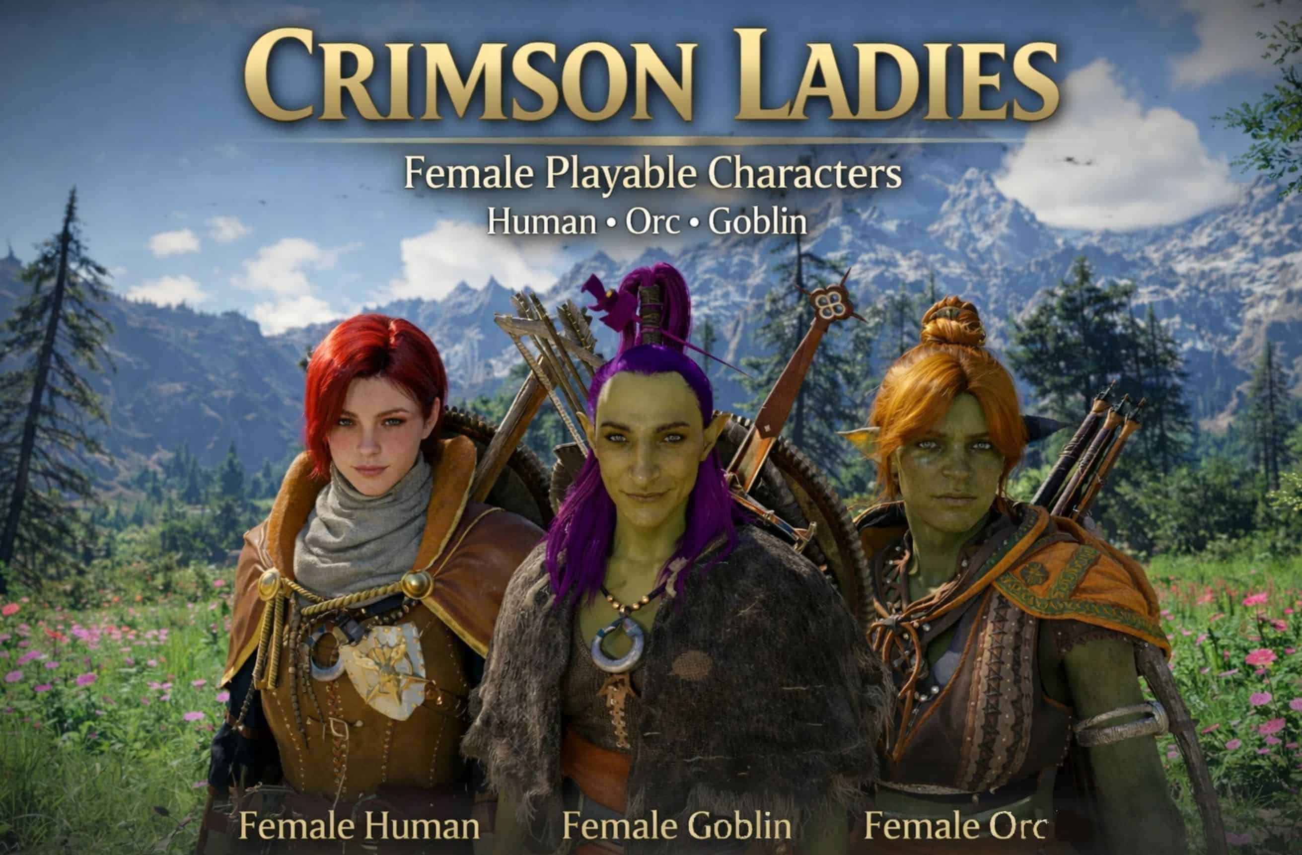 Crimson Ladies – Playable Female Main Character Presets v1.0