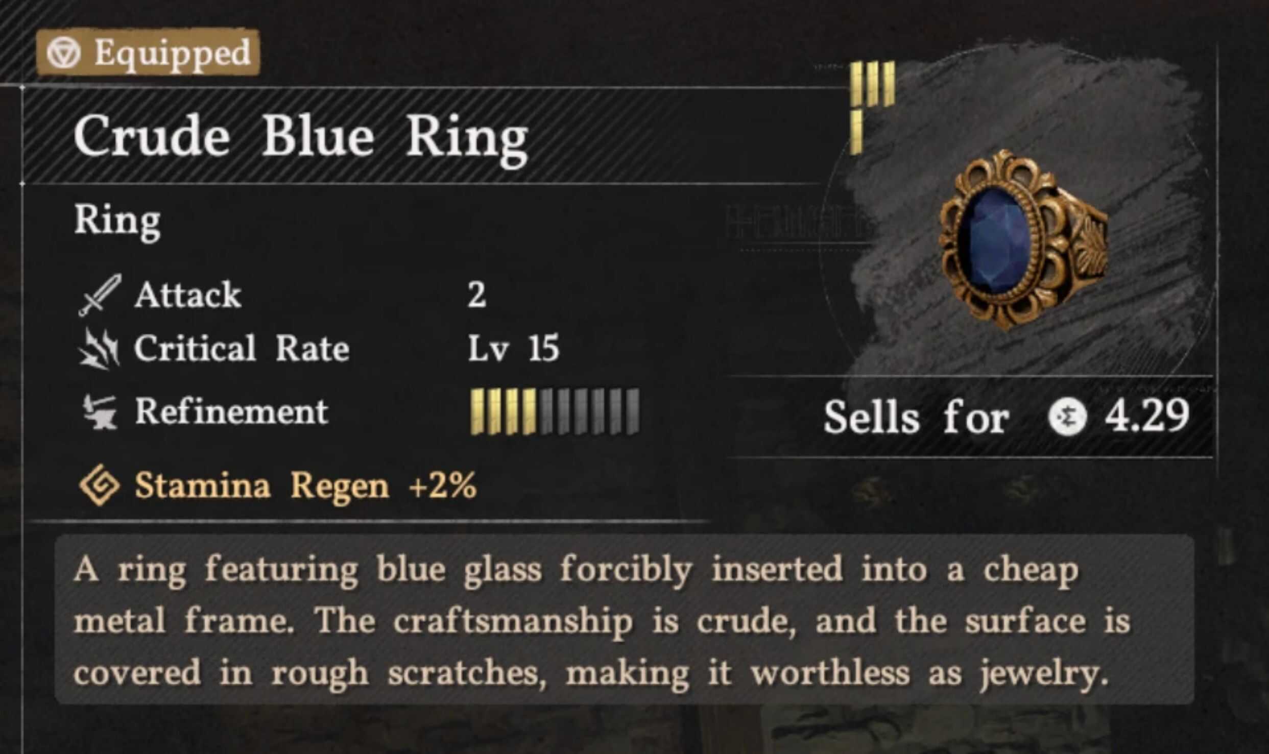 Crude Blue Ring Max Crit Rate v1.1
