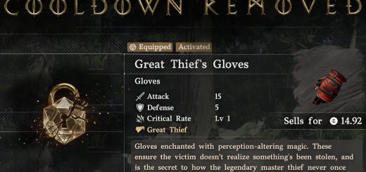 Great Thief’s Gloves Cooldown Removed v1.0