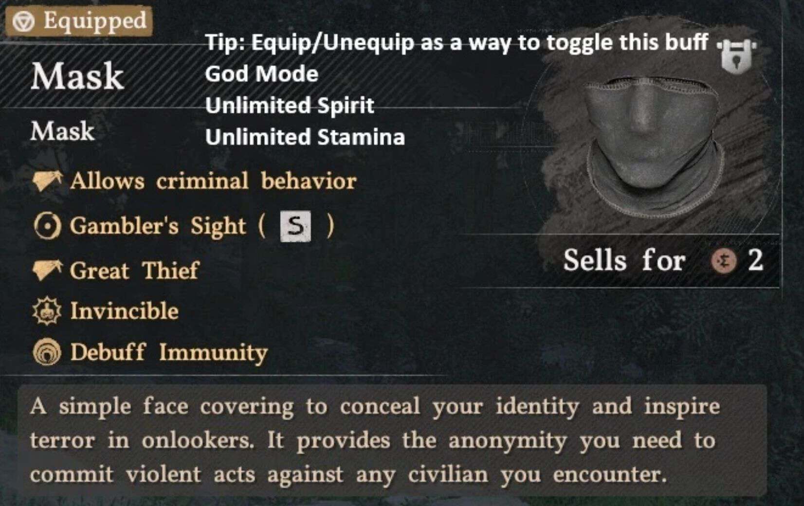 AXIOM and Mask QOL Suite (Stack-CD-Durability)(Avoid loading screen loop) v1.0