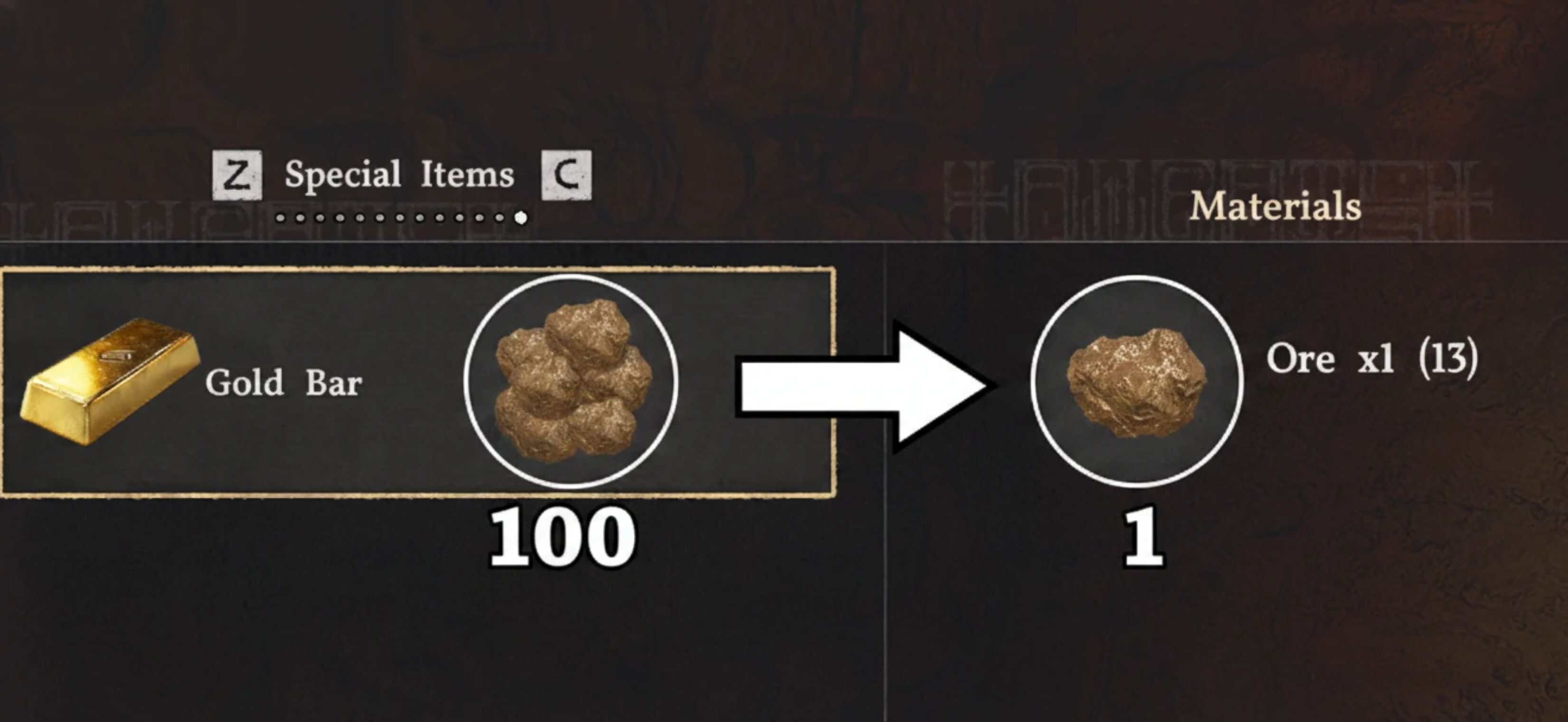 Craft GoldBar With 1 GoldOre v1.0