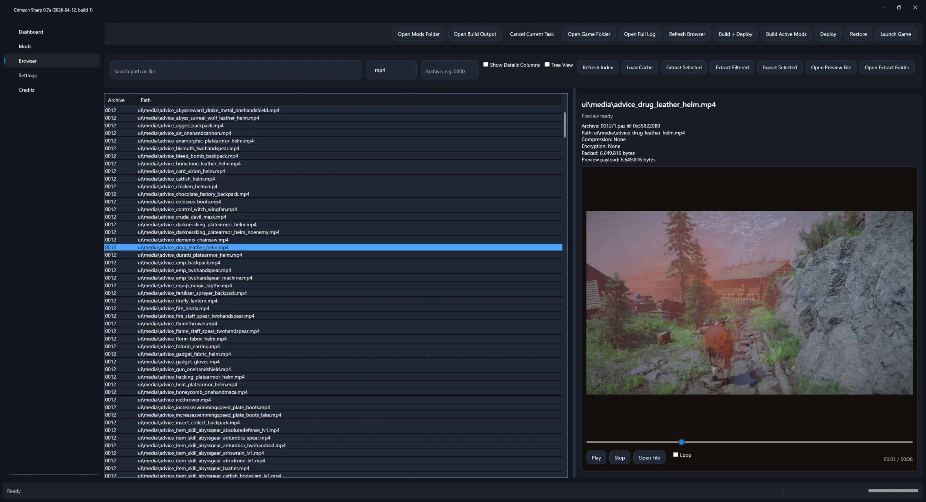 Crimson Sharp – Browser and Mod Manager 1.0